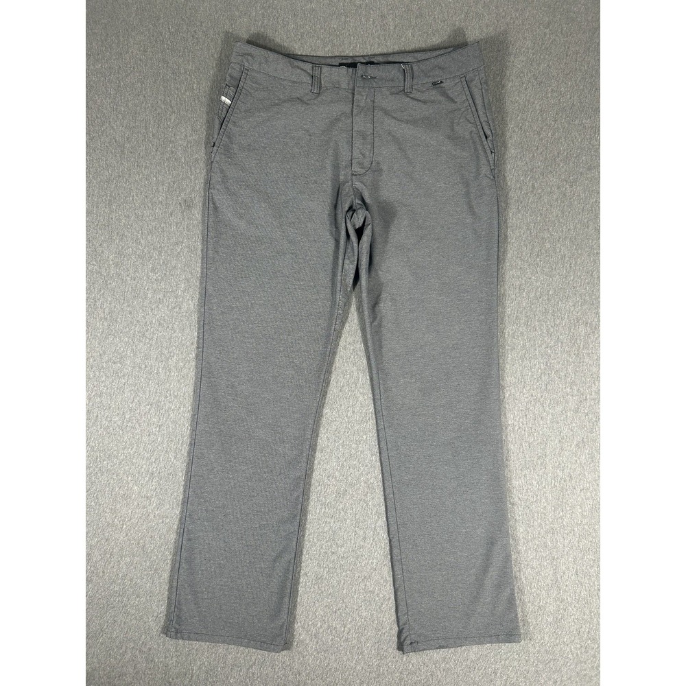 TravisMathew Men's Performance Golf Pants Gray Size 36 Stretch Flat Front Casual